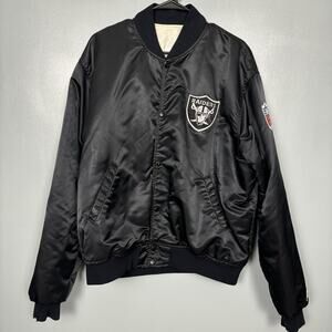 Vintage Los Angeles Raiders Black Starter Jacket XL Las Vegas Oakland Bomber
